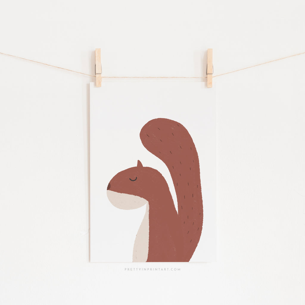 Squirrel Print - Plain |  Unframed