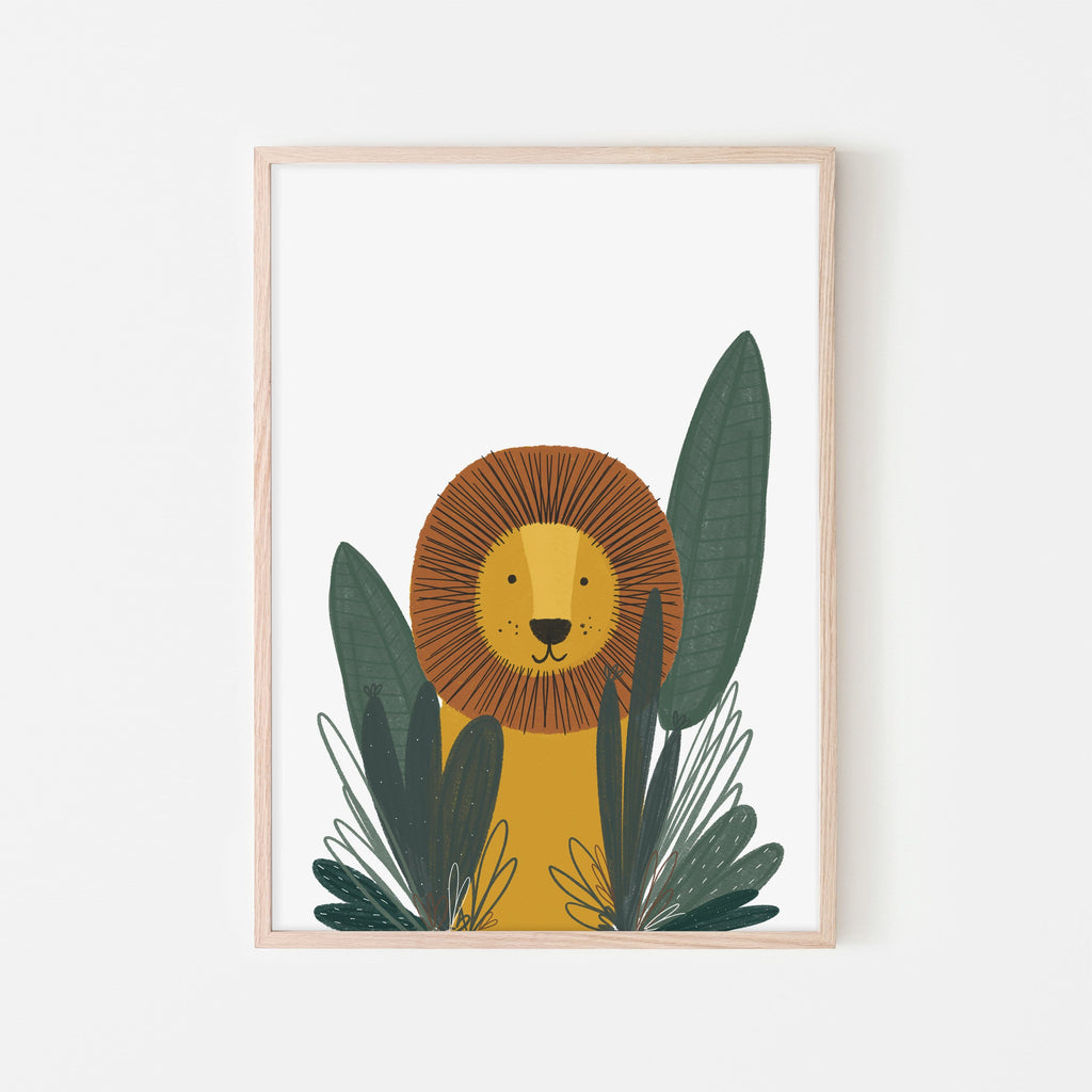 Mr Lion Animal Safari Art |  Framed Print