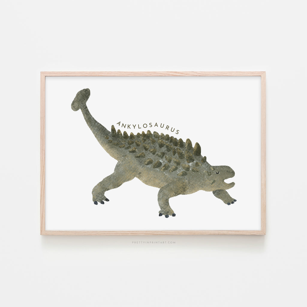 Dinosaur Art - Ankylosaurus |  Framed Print