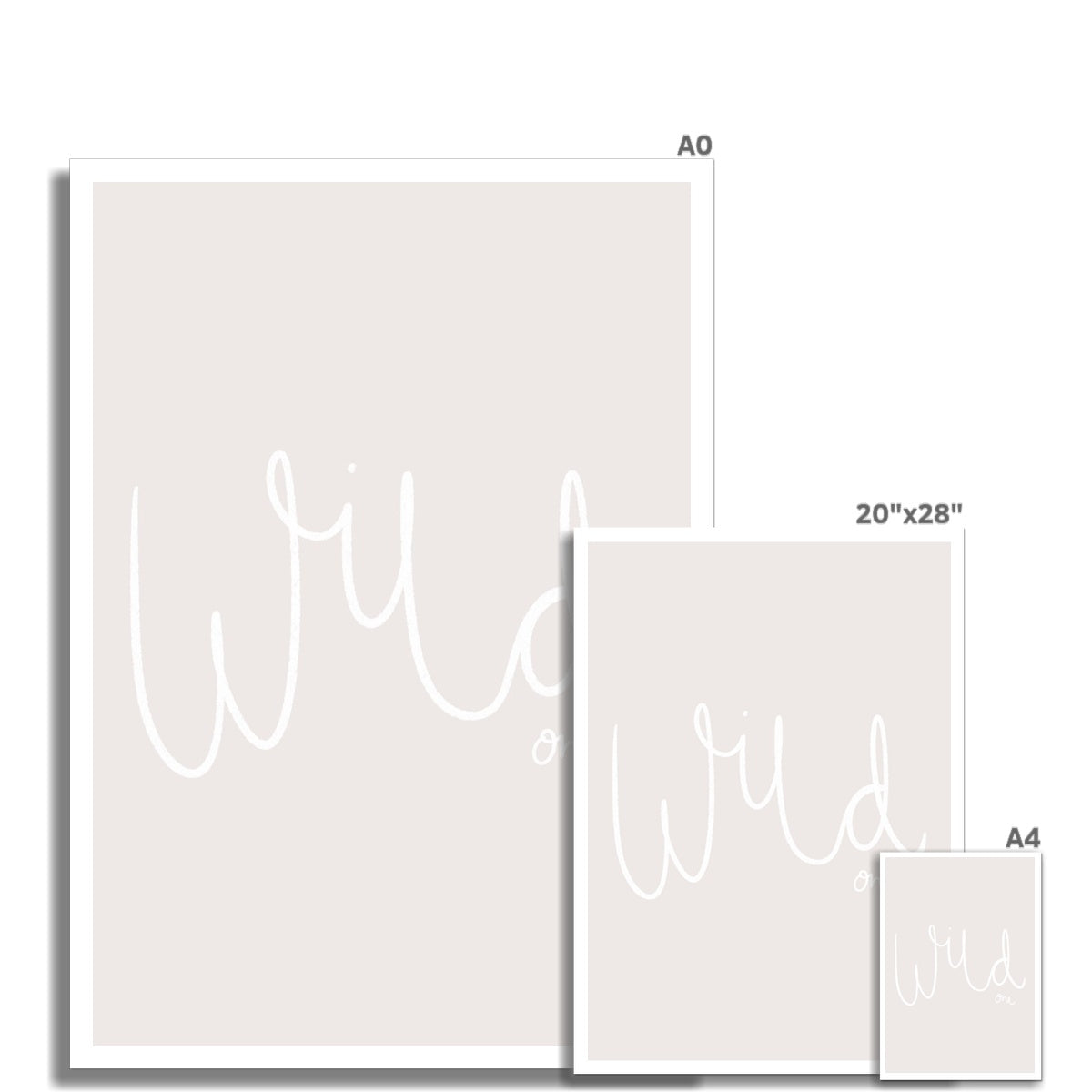 Wild One - Beige / White |  Unframed