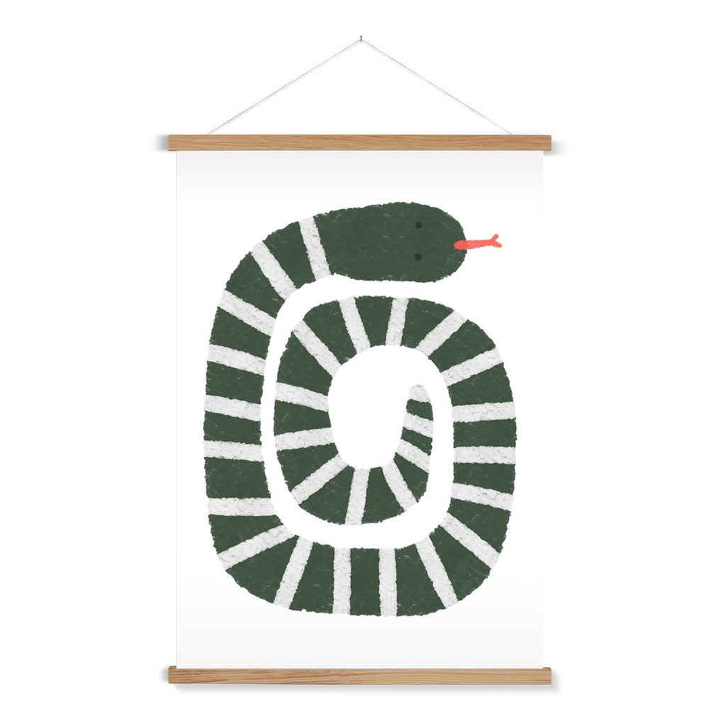 Snake Print - Green |  Fine Art Print with Hanger