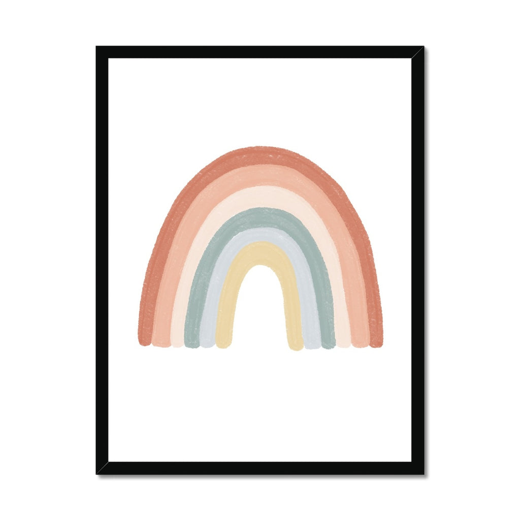 Rainbow Wall Art - Subtle - No Drops |  Framed Print