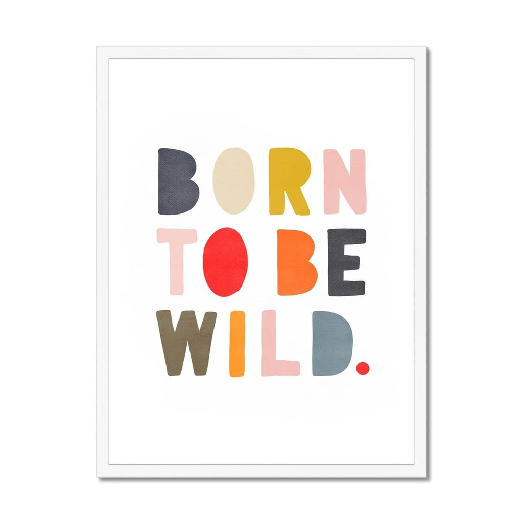 Born To Be Wild Print - Muted Rainbow |  Framed Print