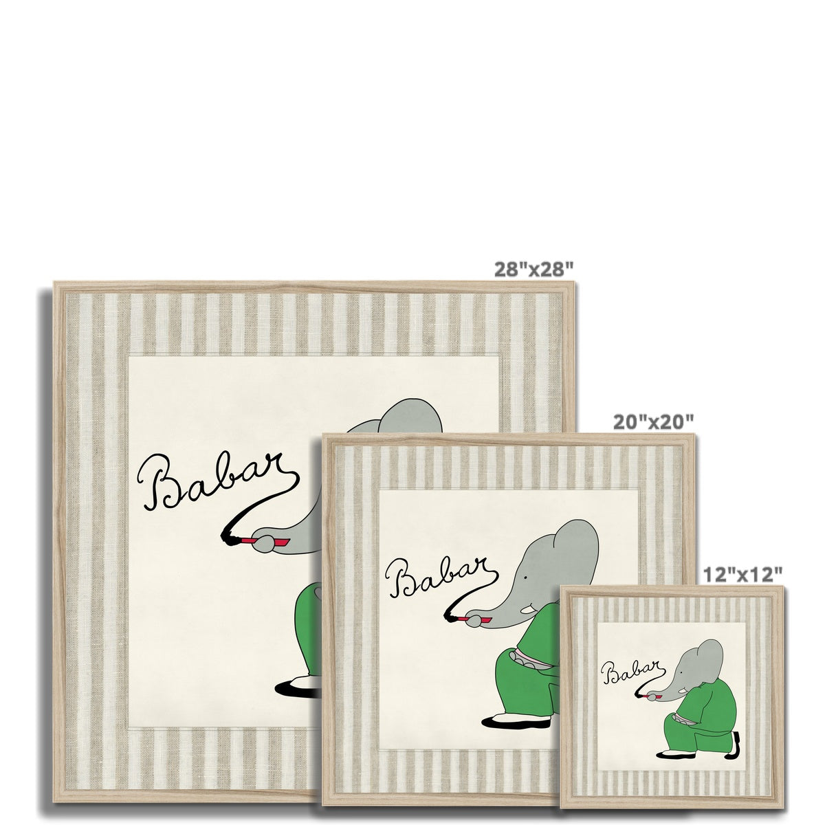 Babar Nursery Art - Babar the Elephant nursery wall art print, Vintage Babar nursery decor for baby’s room, Classic Babar prints for children’s bedrooms