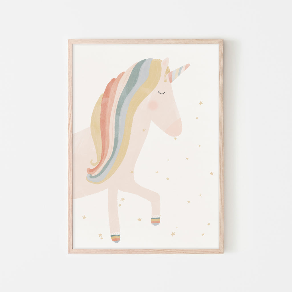 Unicorn Print - Believe in Magic |  Framed Print