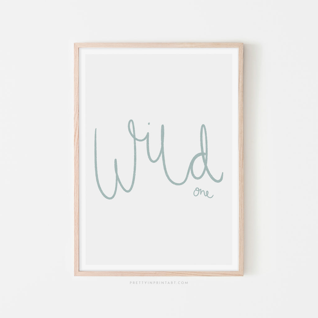 Wild One - Light Blue |  Framed Print