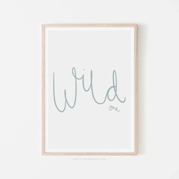 Wild One - Light Blue |  Framed Print