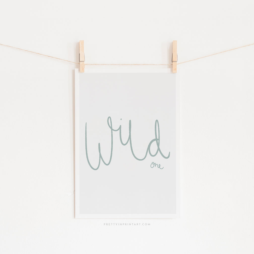 Wild One - Light Blue |  Unframed