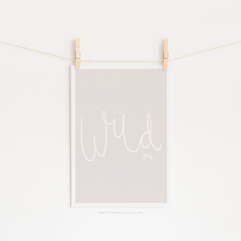 Wild One - Beige / White |  Unframed
