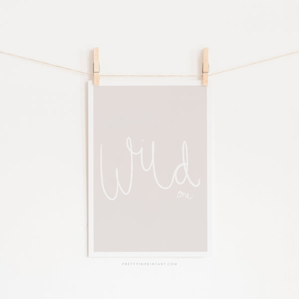 Wild One - Beige / White |  Unframed