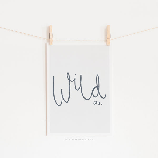 Wild One - Navy |  Unframed