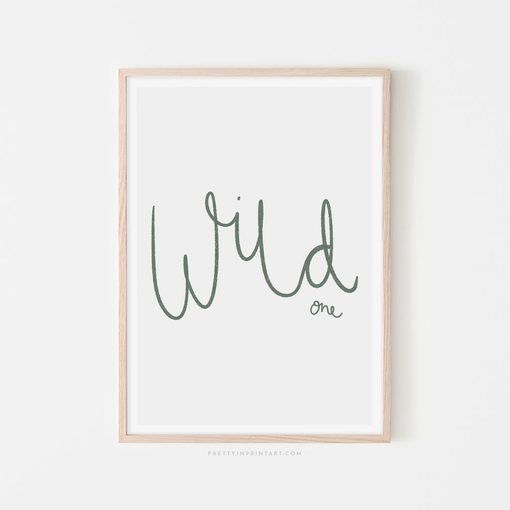 Wild One - Forest Green |  Framed Print