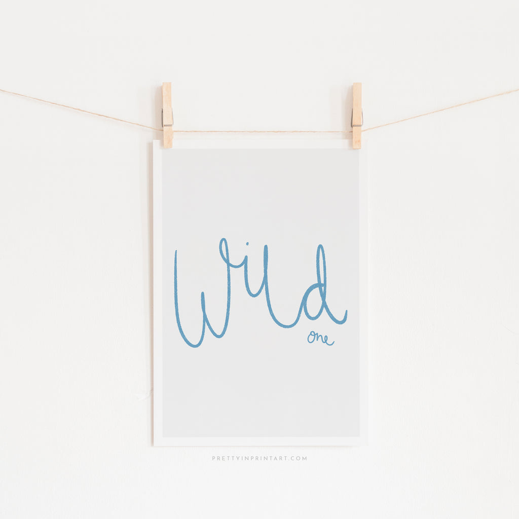 Wild One - Marine Blue |  Unframed