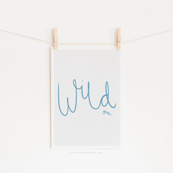 Wild One - Marine Blue |  Unframed