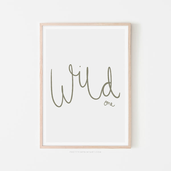 Wild One - Olive Green |  Framed Print