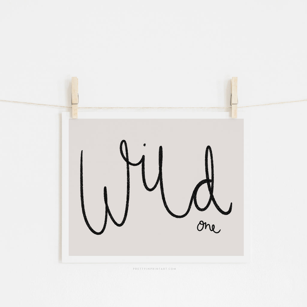 Wild One - Typography Landscape |  Unframed