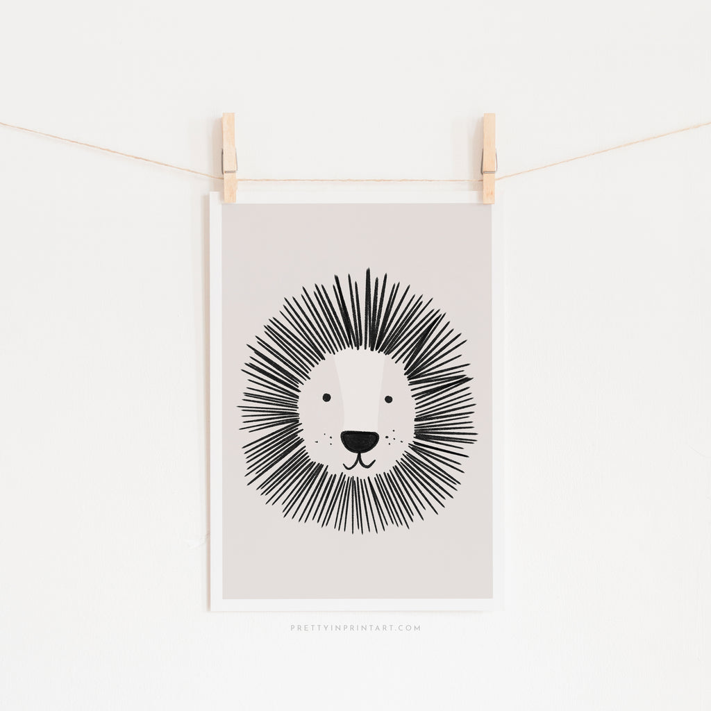 Lion - Gender Neutral Nursery |  Unframed