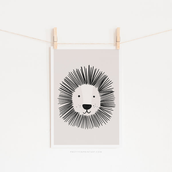 Lion - Gender Neutral Nursery |  Unframed