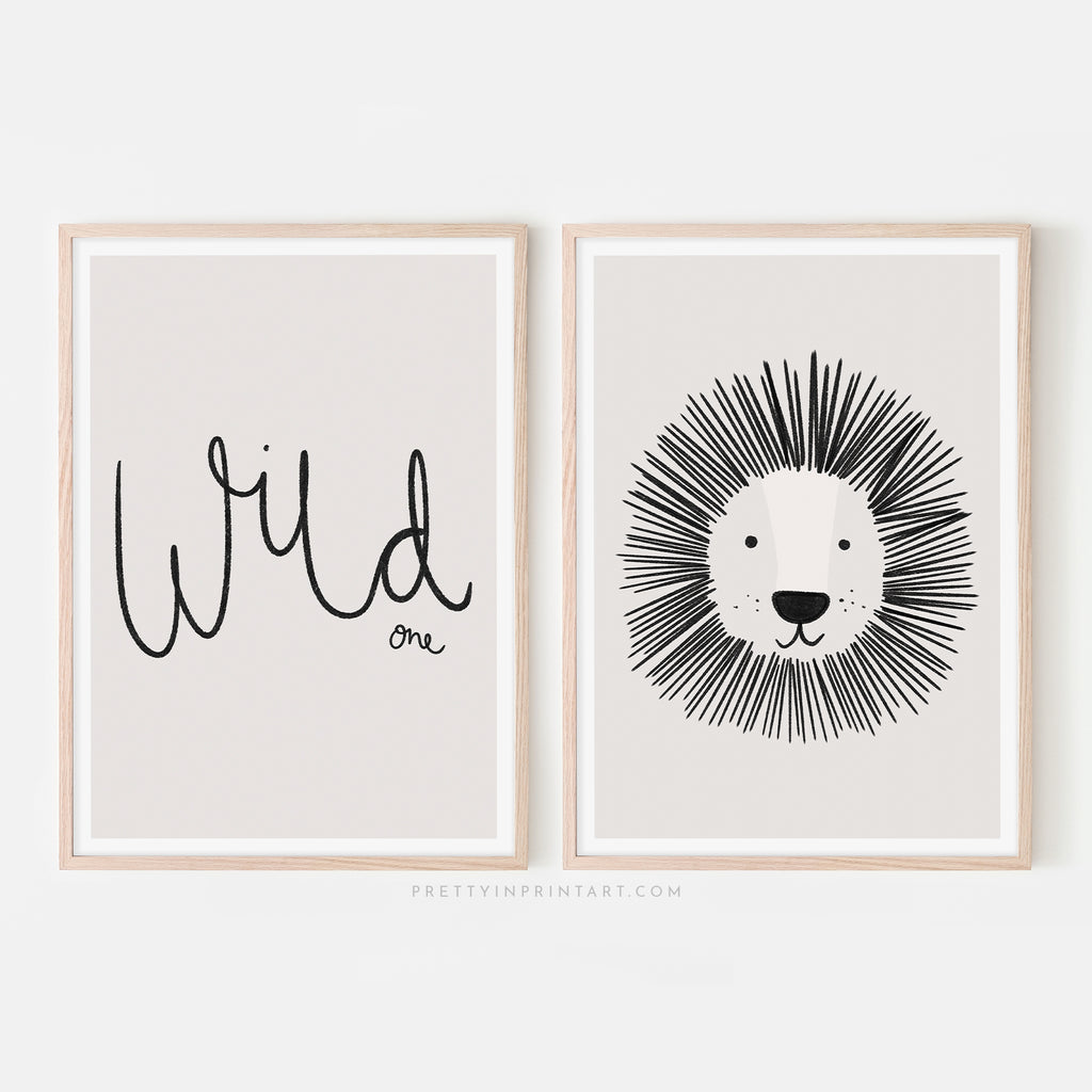 Wild One - Typography |  Fine Art Print with Hanger