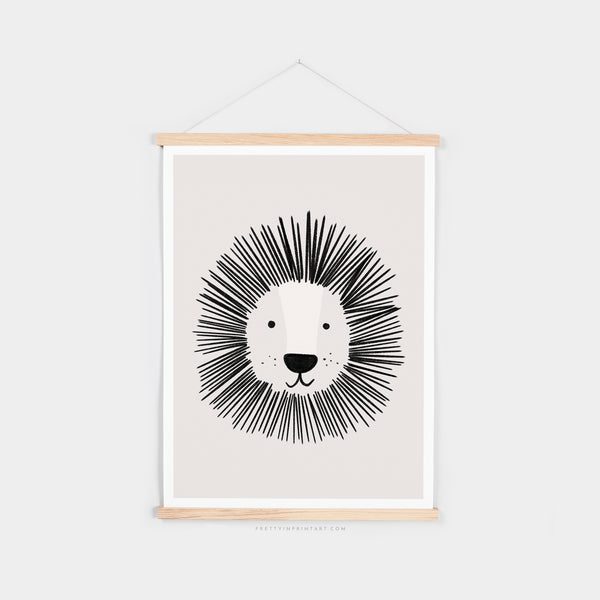 Lion - Gender Neutral Nursery |  Fine Art Print with Hanger