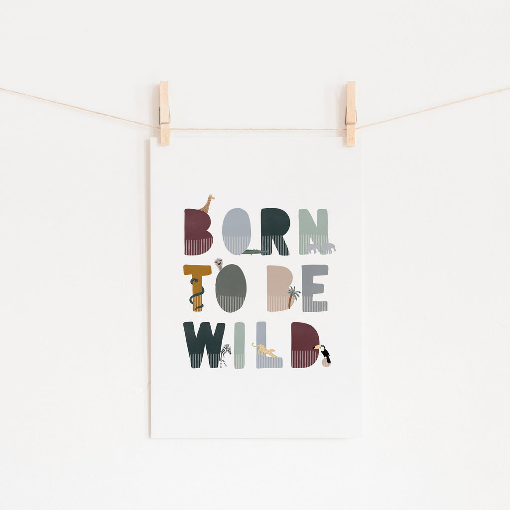 Born To Be Wild Print - Woodland Illustrated |  Fine Art Print