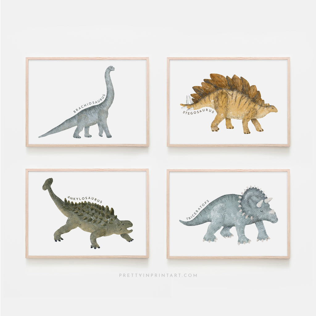 Dinosaur Art - Stegosaurus |  Fine Art Print with Hanger