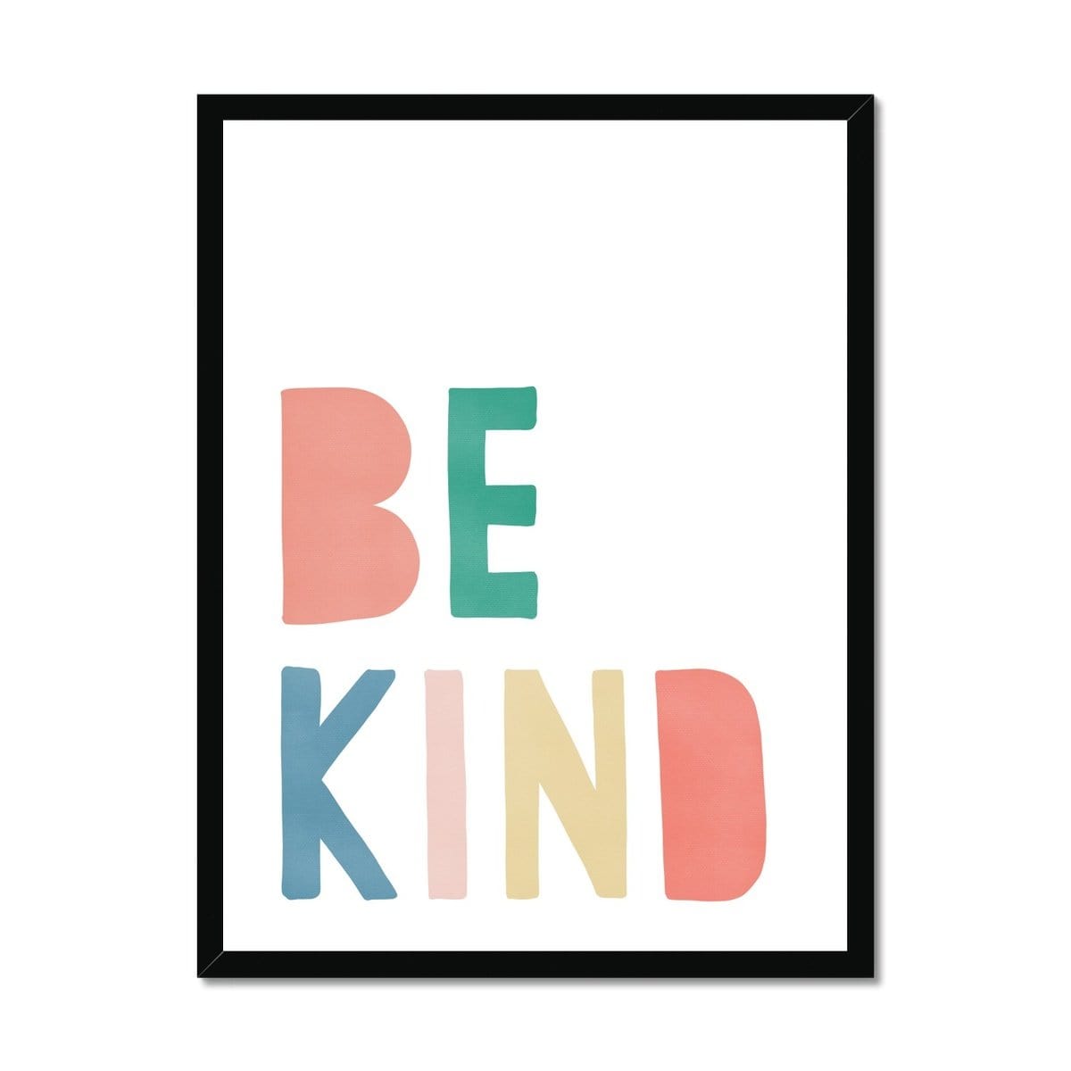 Be Kind Print - Rainbow |  Framed Print