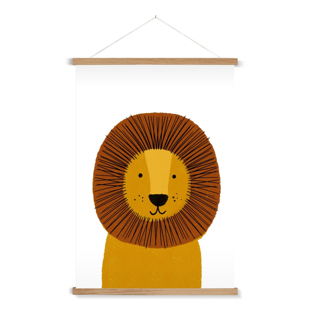 Lion - Kids Jungle Art |  Fine Art Print with Hanger