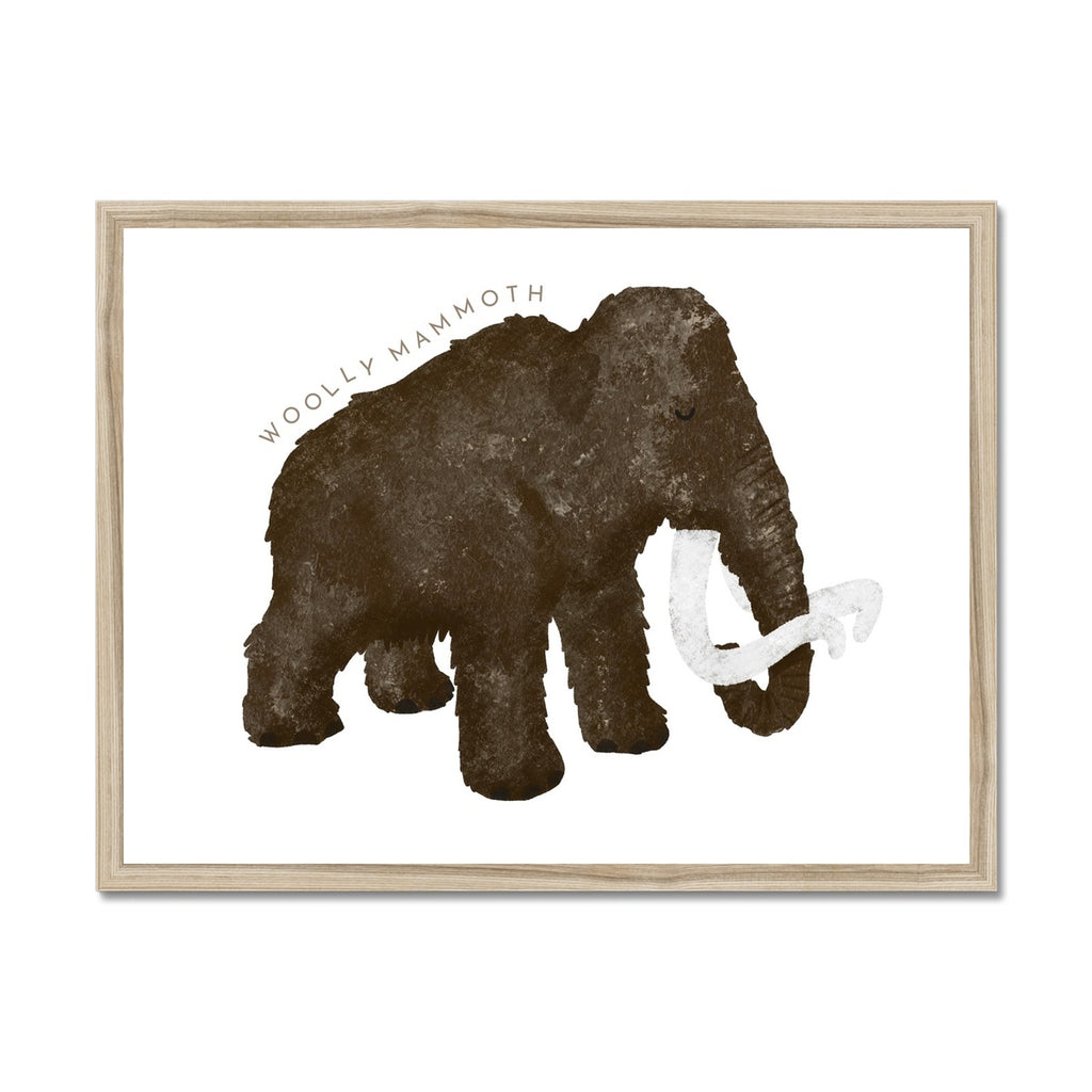 Dinosaur Art - Woolly Mammoth |  Framed Print