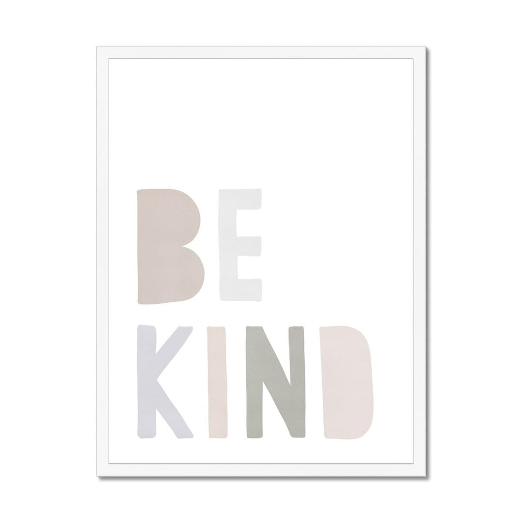 Be Kind Print - Natural |  Framed Print