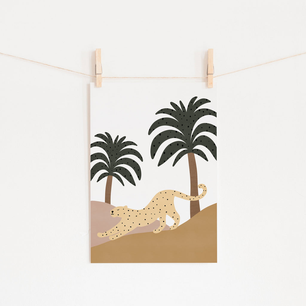 Leopard & Palms |  Unframed