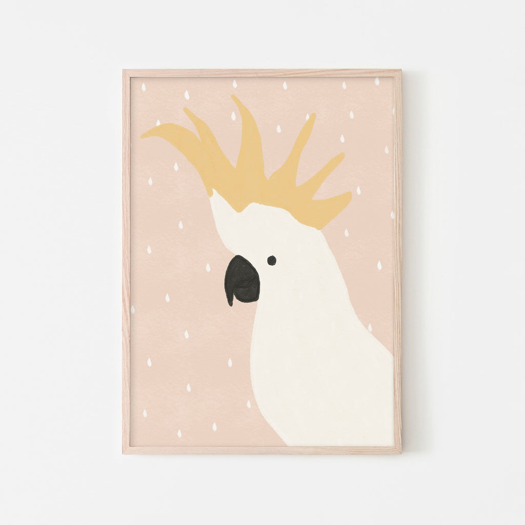 Cockatoo Art - Pink |  Framed Print