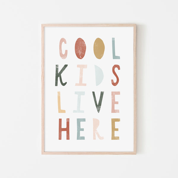 Cool Kids Live Here - Autumn |  Framed Print