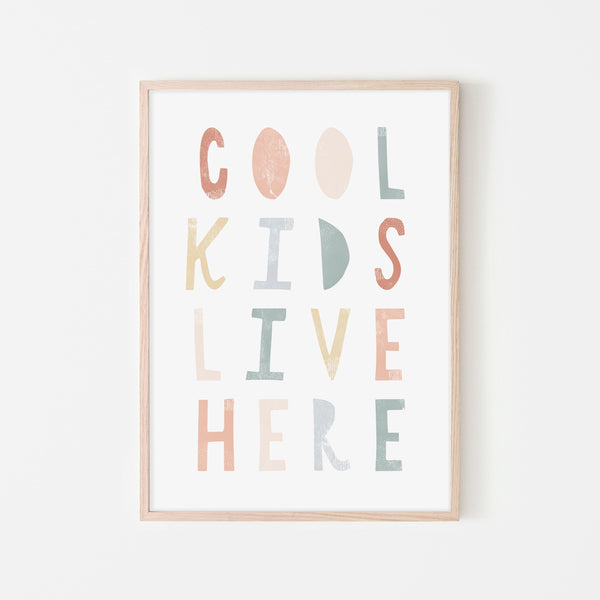 Cool Kids Live Here - Subtle |  Framed Print