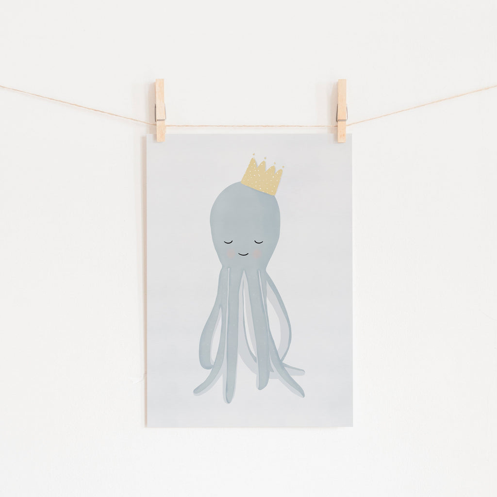 Octopus - Crown |  Unframed