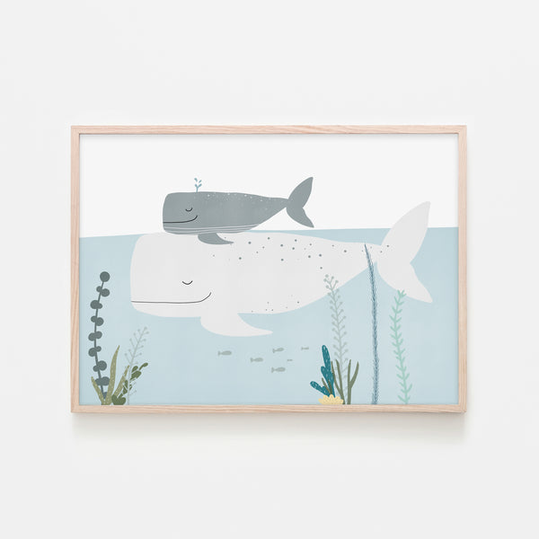 Big Whale, Little Whale |  Framed Print