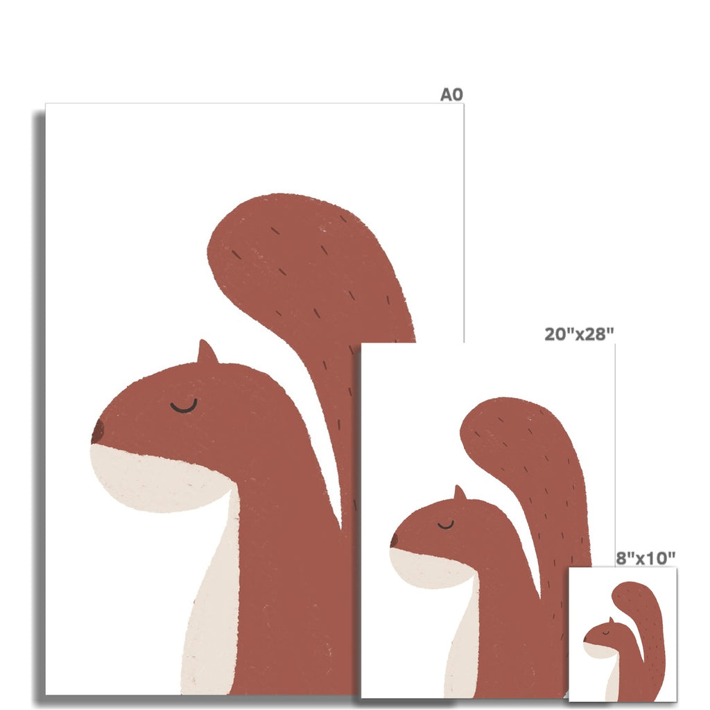 Squirrel Print - Plain |  Unframed