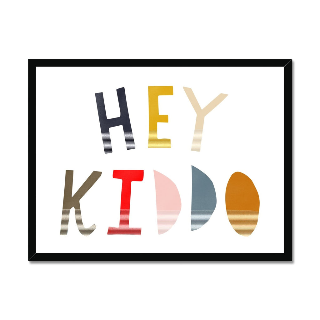 Hey Kiddo - Muted (Landscape) |  Framed Print
