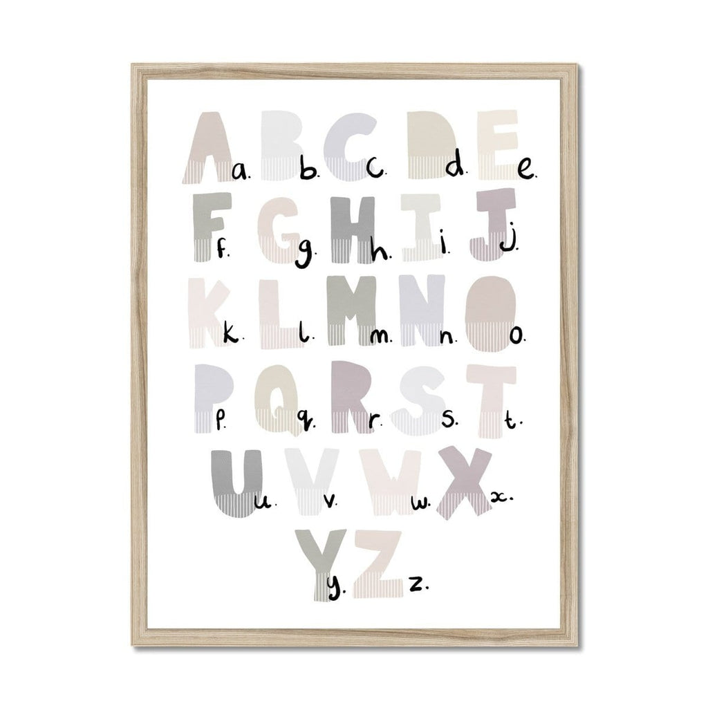 Alphabet Chart - Natural |  Framed Print