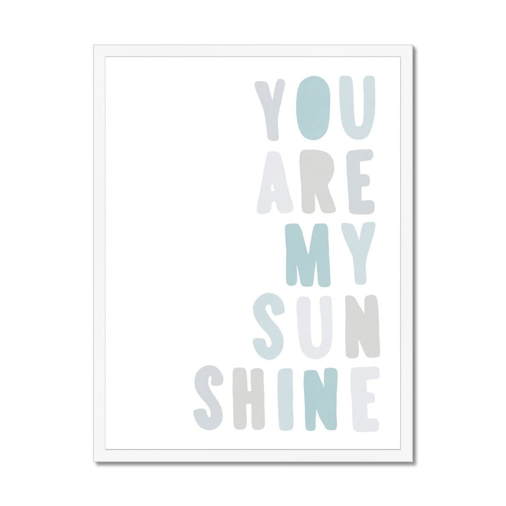 You Are My Sunshine - Pastel Blue |  Framed Print