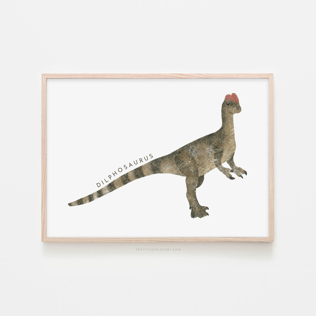 Dinosaur Art - Dilophosaurus |  Framed Print