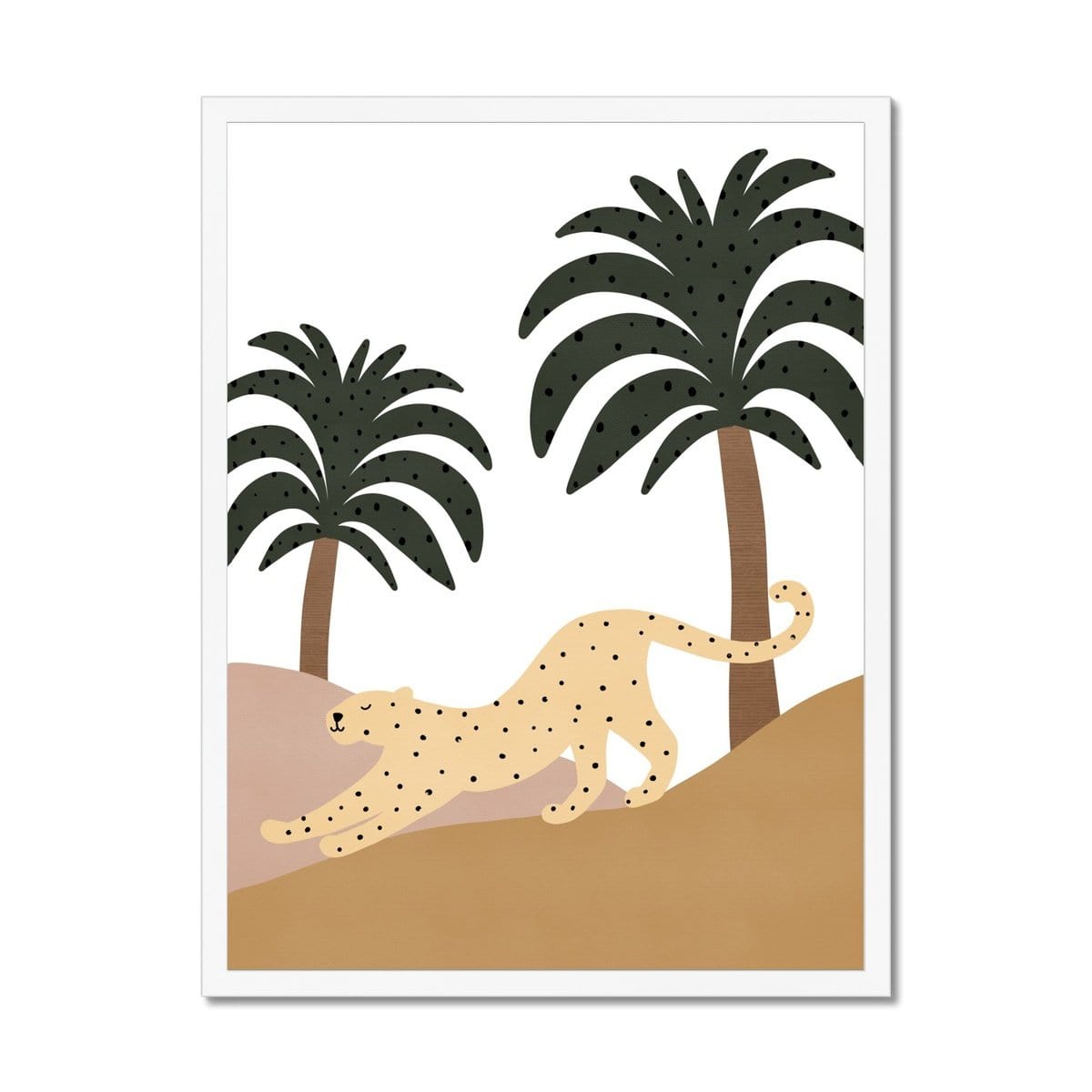 Leopard & Palms |  Framed Print