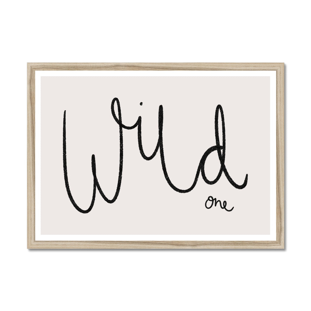 Wild One - Typography Landscape |  Framed Print