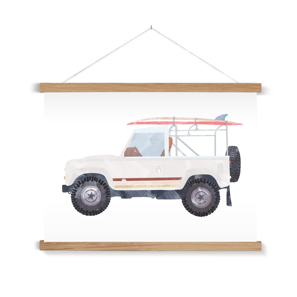 4x4 Jeep - White Beach |  Fine Art Print with Hanger