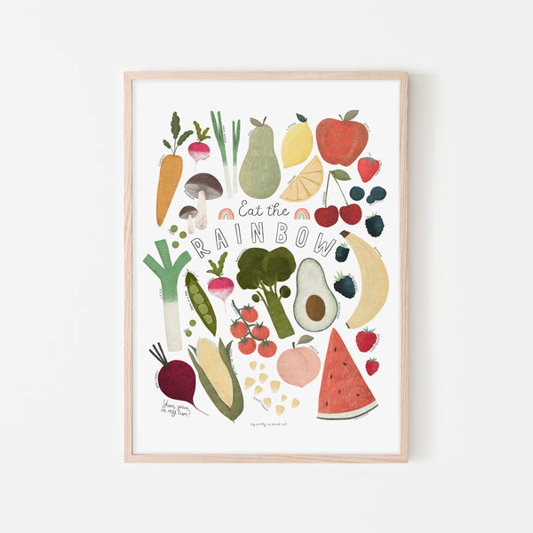 Eat The Rainbow - without faces |  Framed Print