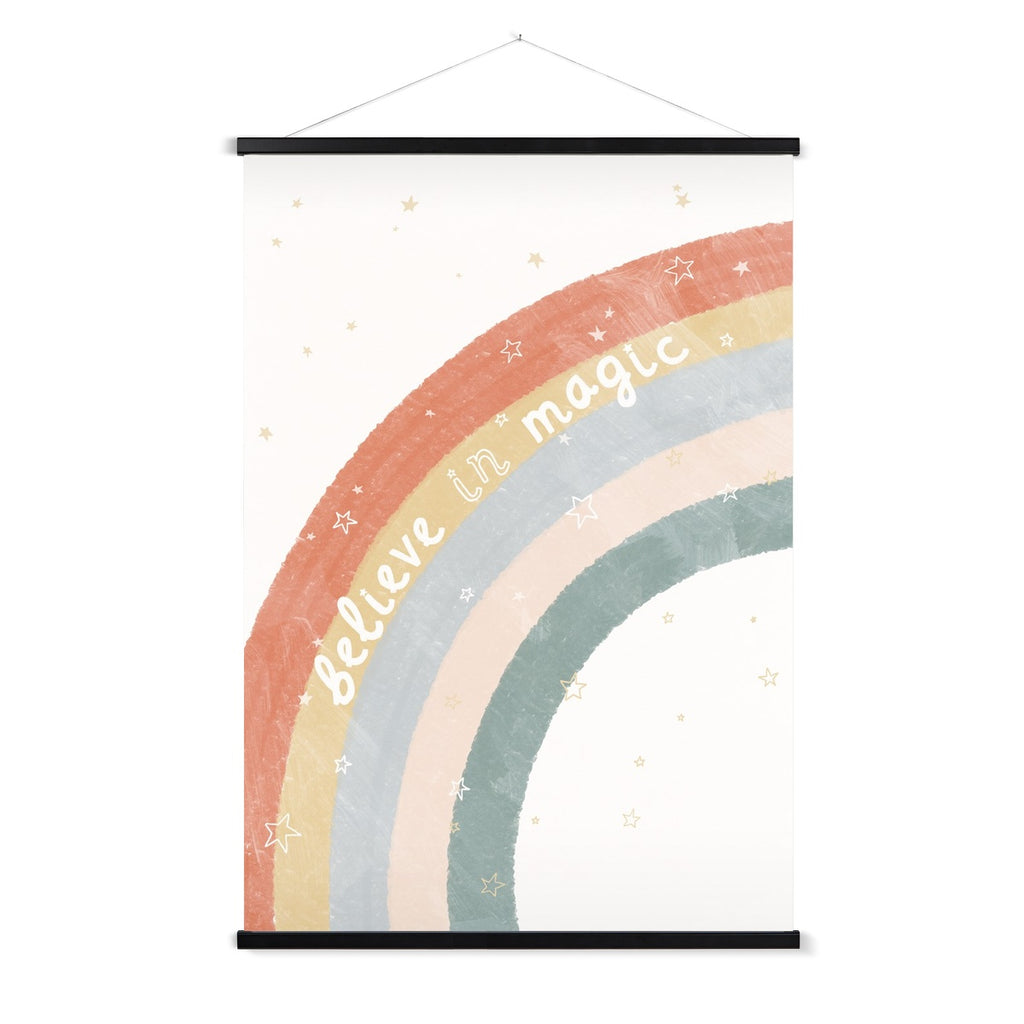 Rainbow Print - Believe in Magic |  Fine Art Print with Hanger