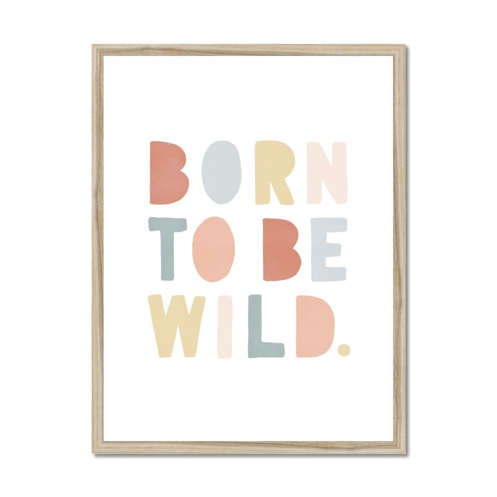 Born To Be Wild Print - Subtle Rainbow |  Framed Print