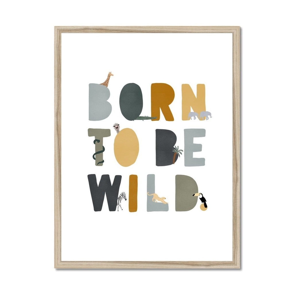 Born To Be Wild Print - Jungle Illustrated |  Framed Print