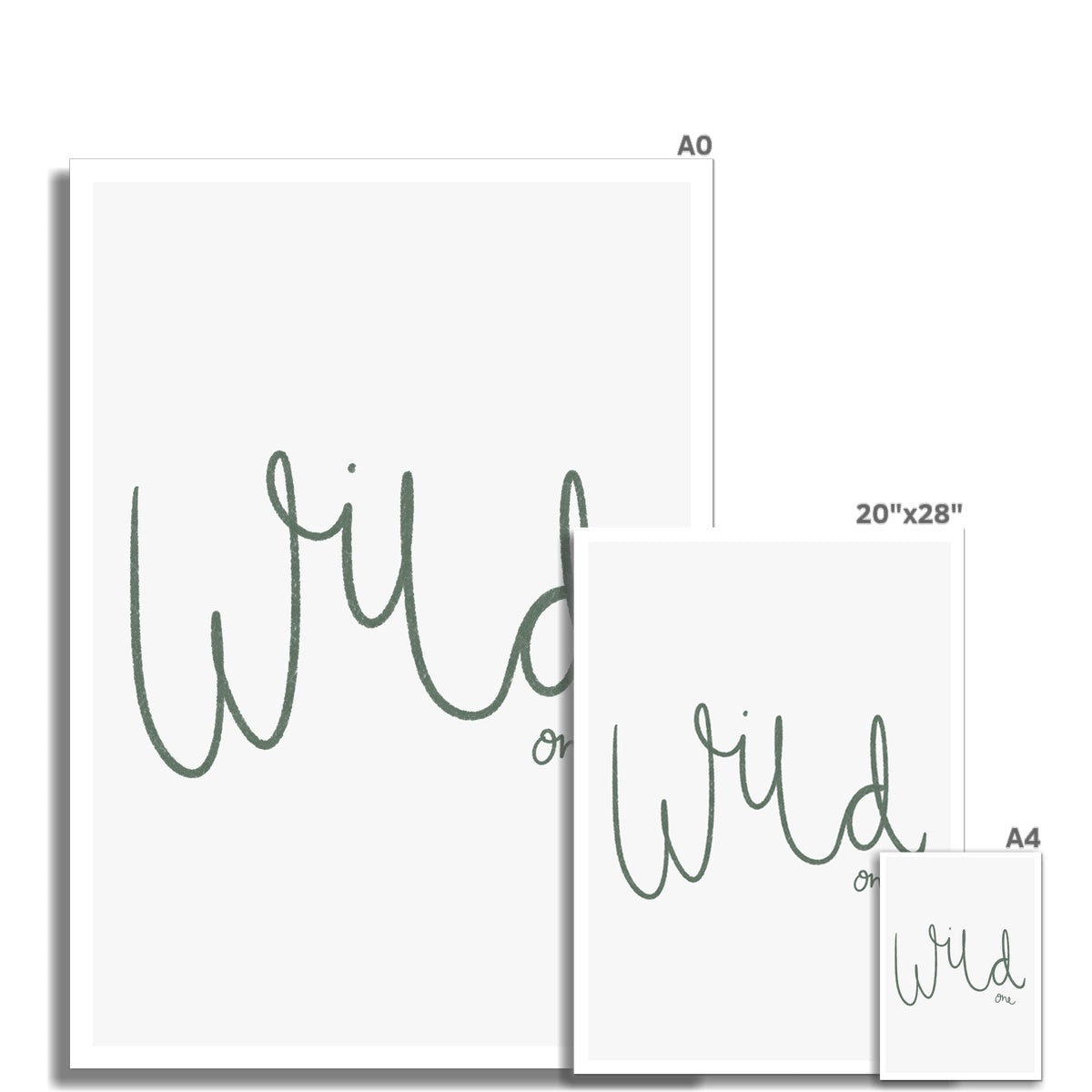 Wild One - Forest Green |  Unframed
