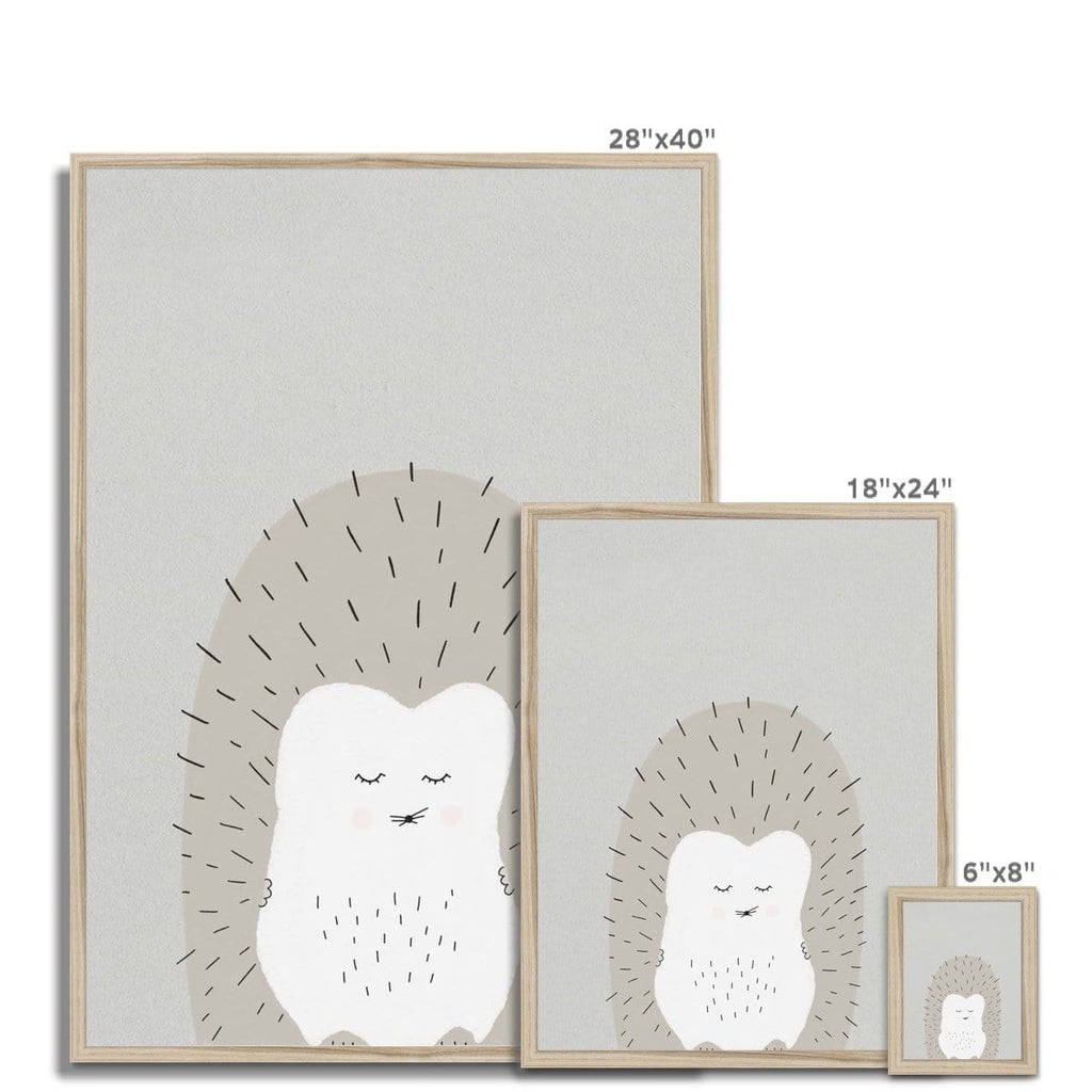 Sleepy Hedgehog |  Framed Print